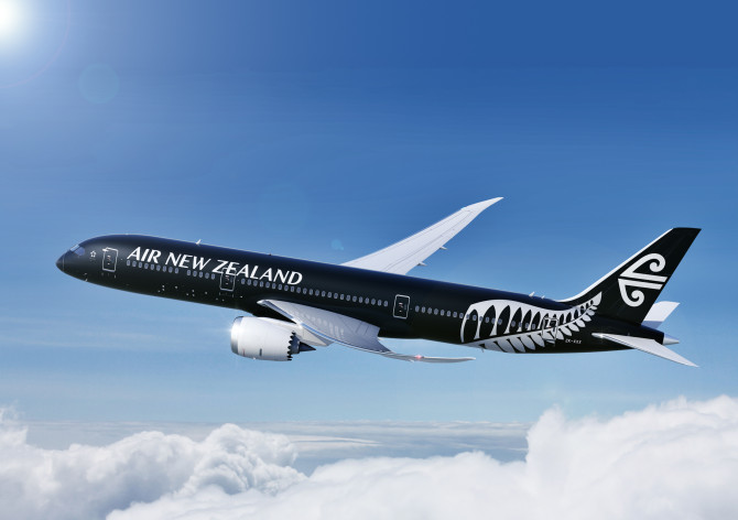 Air NZ black livery press